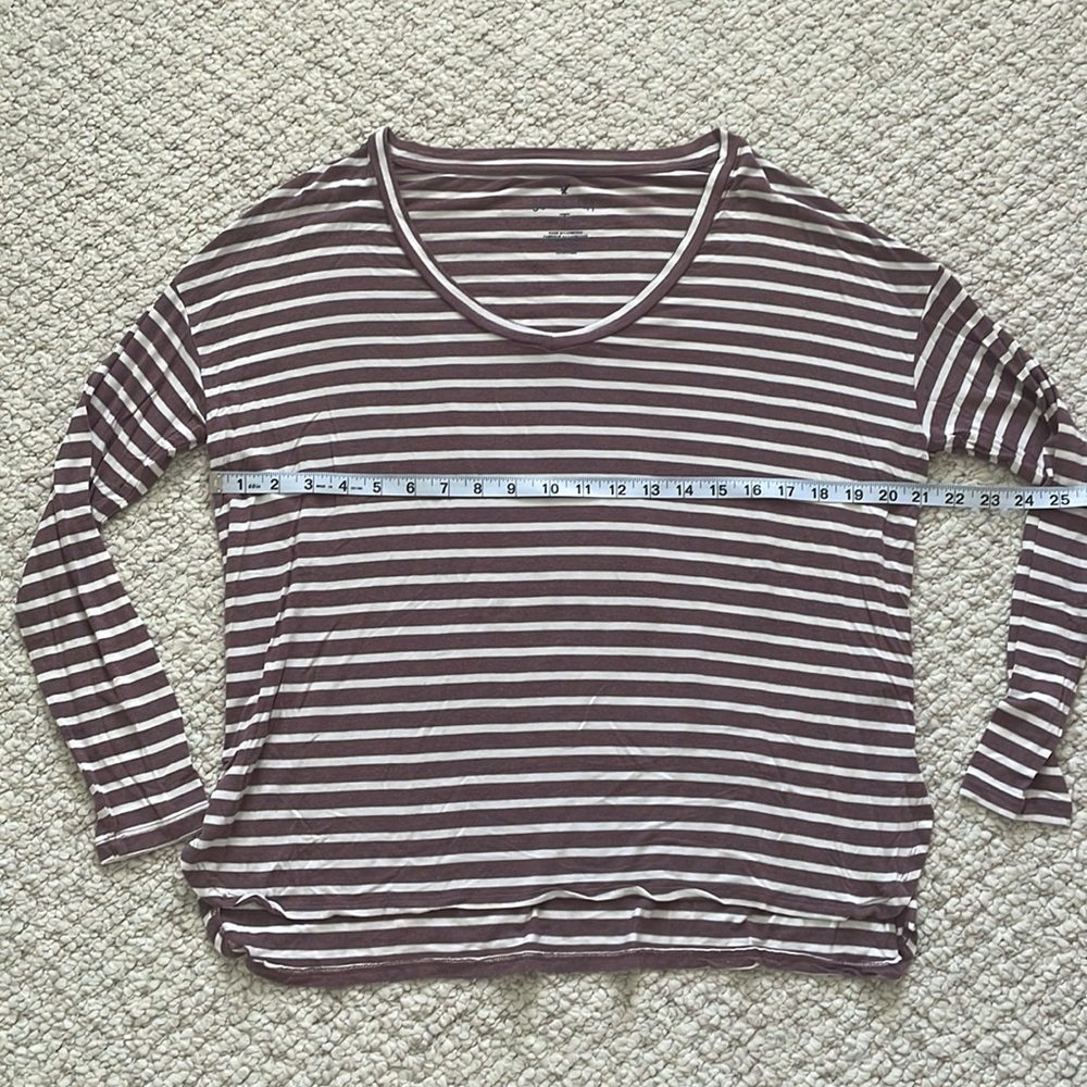 🎉 American Eagle Soft & Sexy Striped long sleeve shirt - Picture 5 of 6